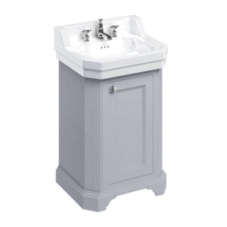 Burlington Edwardian Cloakroom Vanity Unit, 56cm with Basin